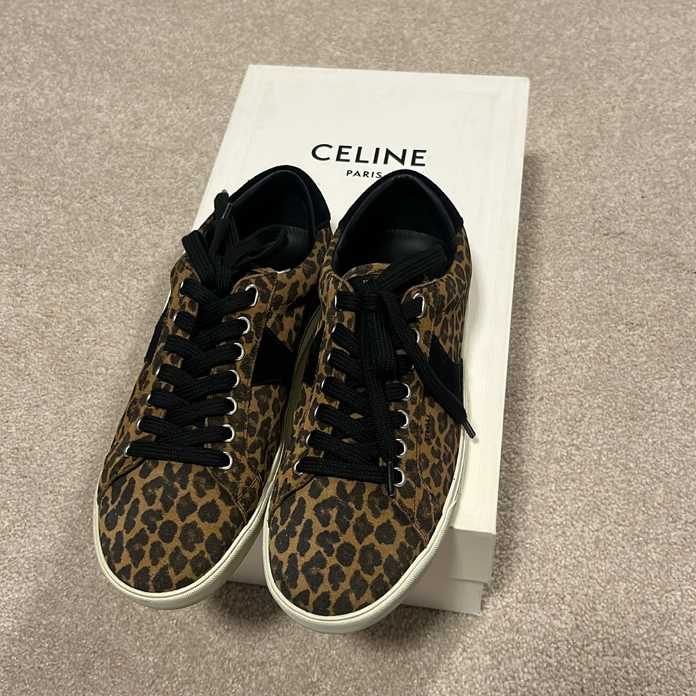 Celine leopard print sneakers Brand New shoes in box w dust bag! Size 37